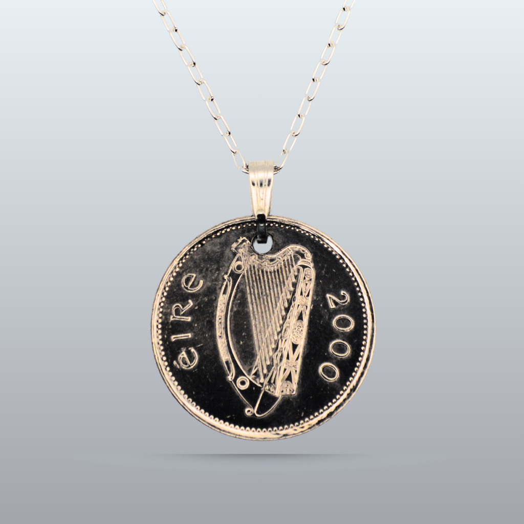 Irish Salmon Coin Pendant