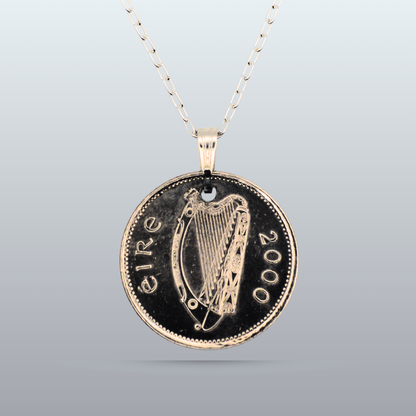 Irish Salmon Coin Pendant