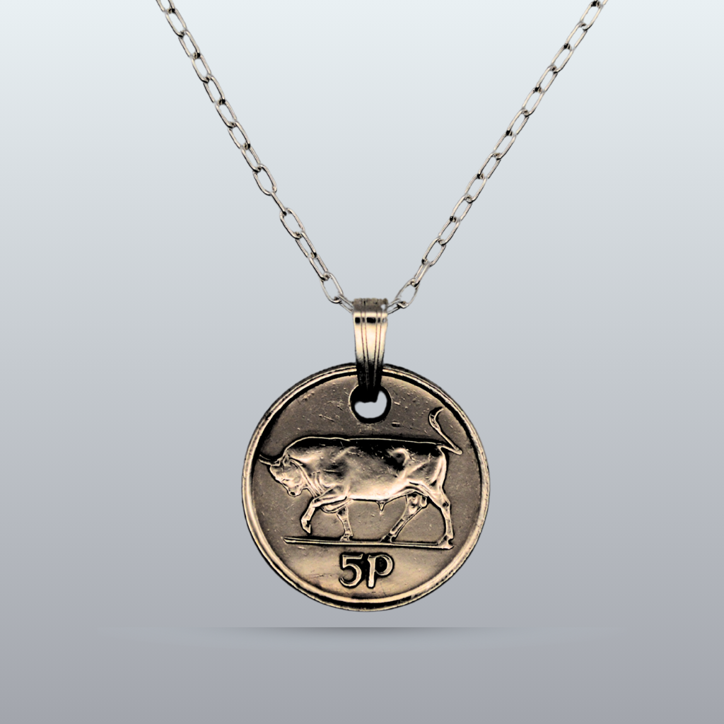 Irish Bull Coin Pendant