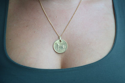 Gold Irish Stallion Pendant - Gallaghers GiftsPendant