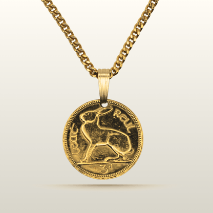 Irish Hare Coin Pendant - Gallaghers Gifts
