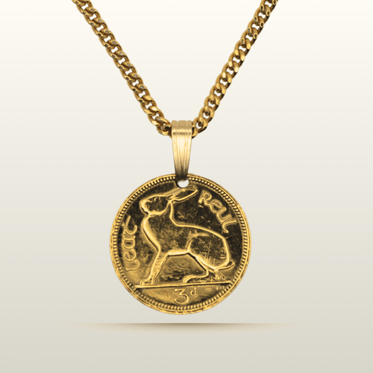 Irish Hare Coin Pendant - Gallaghers Gifts