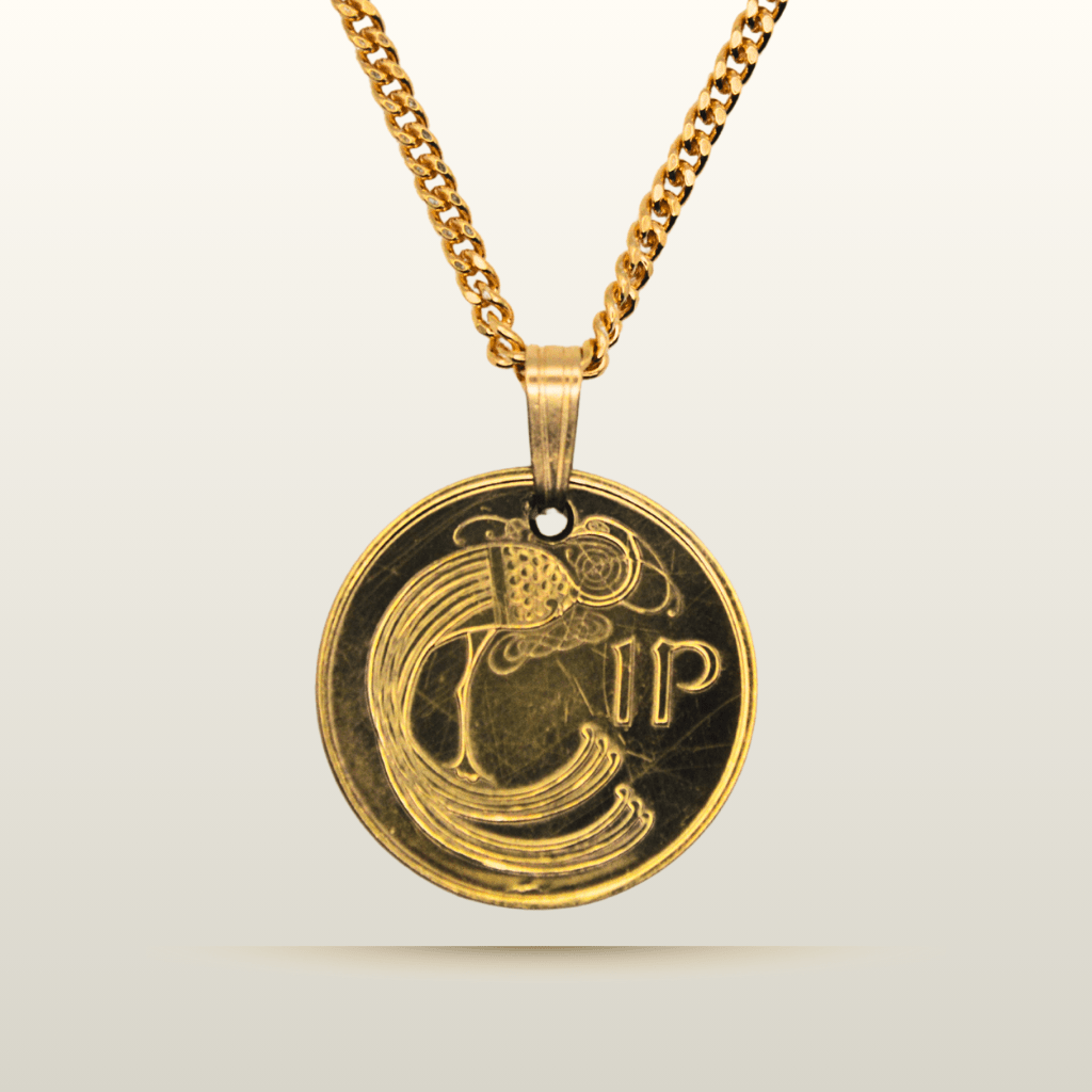 Irish Peacock Coin Pendant - Gallaghers GiftsPendant