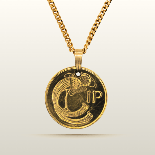 Irish Peacock Coin Pendant - Gallaghers GiftsPendant