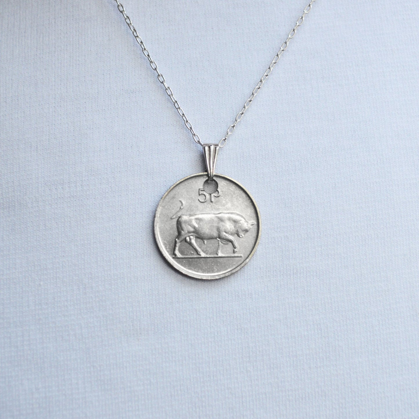 Mini Silver Irish Bull Pendant - Gallaghers Gifts